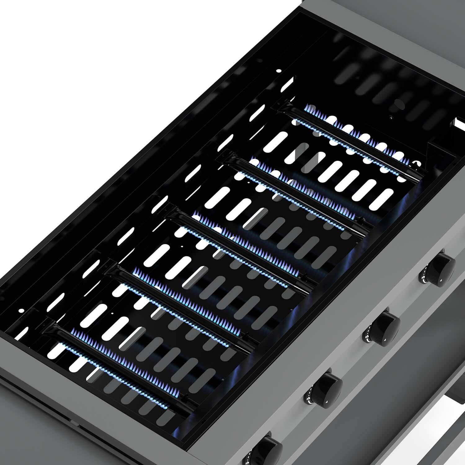 TYTUS TDT-571-0101 Anaheim 36 Inch Propane Gas Griddle - Burners - Detail thumbnail