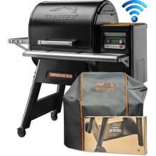 Traeger Timberline 850 Wi-Fi Controlled Wood Pellet Grill W/ Bottom Shelf & Grill Cover - TFB85WLB image