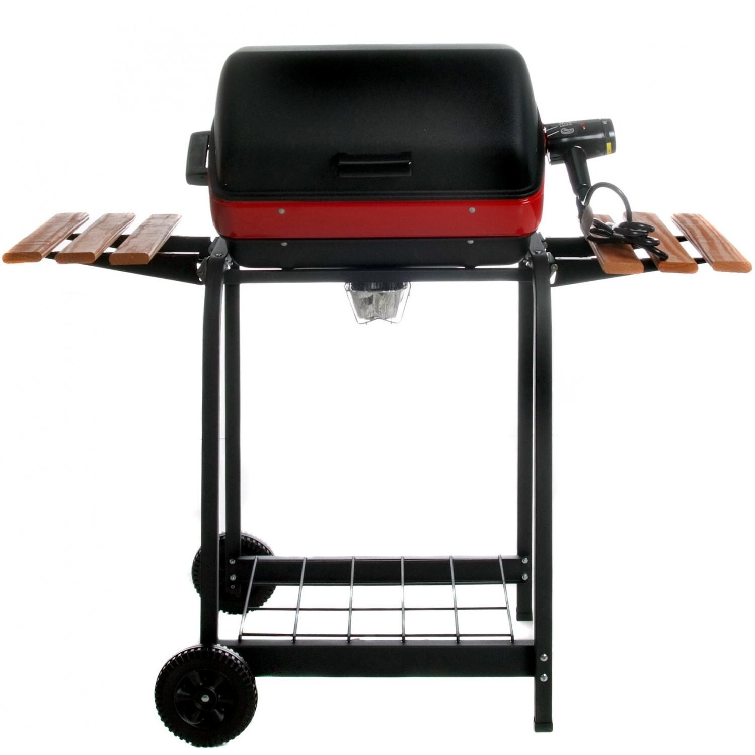 Meco Electric Grill On Cart With Fold Down Side Tables 9325 BBQ Guys