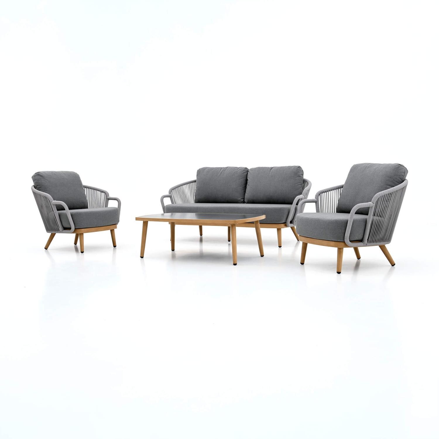 Evangeline 4 Pc Aluminum Seating Set by Lakeview Outdoor Designs - White Background thumbnail