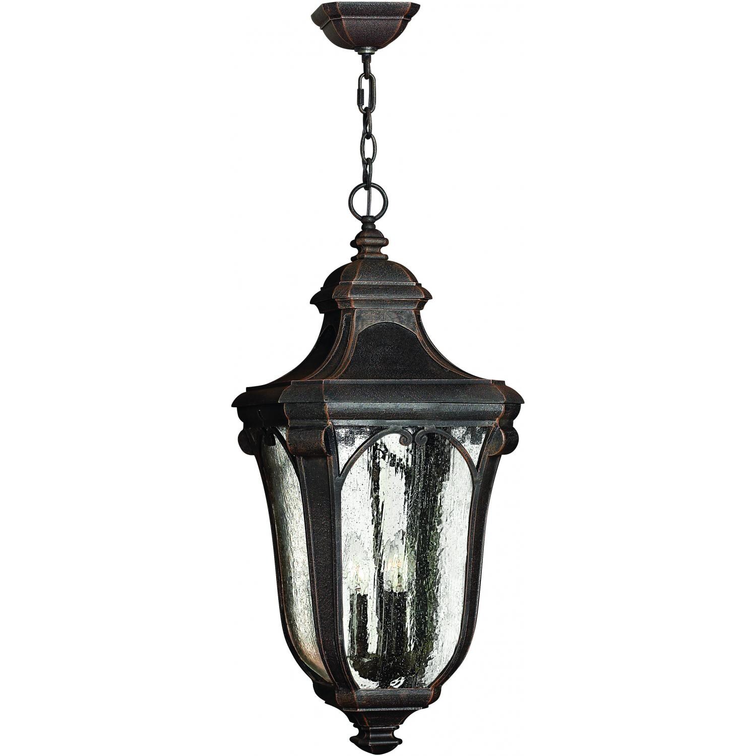 Hinkley Lighting Trafalgar Three Light 25-Inch Outdoor Hanging Lantern - Mocha - 1312MO