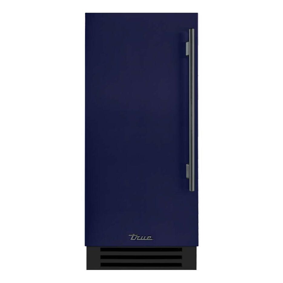 True TUR-15-L-OP-C~DSK-078-H05 15 Inch 3.14 Cu. Ft. Left Hinge Outdoor Refigerator - Cobalt w/ Pewter Handles - White Background thumbnail