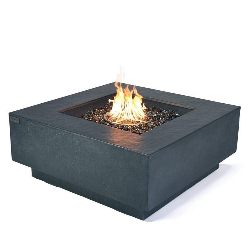 Bergen OFG413DG-NG 40 Inch Square Concrete Natural Gas Fire Pit Table in Gray By Elementi - Fire Pit - On - White Background thumbnail