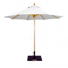 Galtech 9 Ft. Octagonal Hardwood Patio Market Umbrella W/ Pulley - Light Wood W/ Canvas Sunbrella image