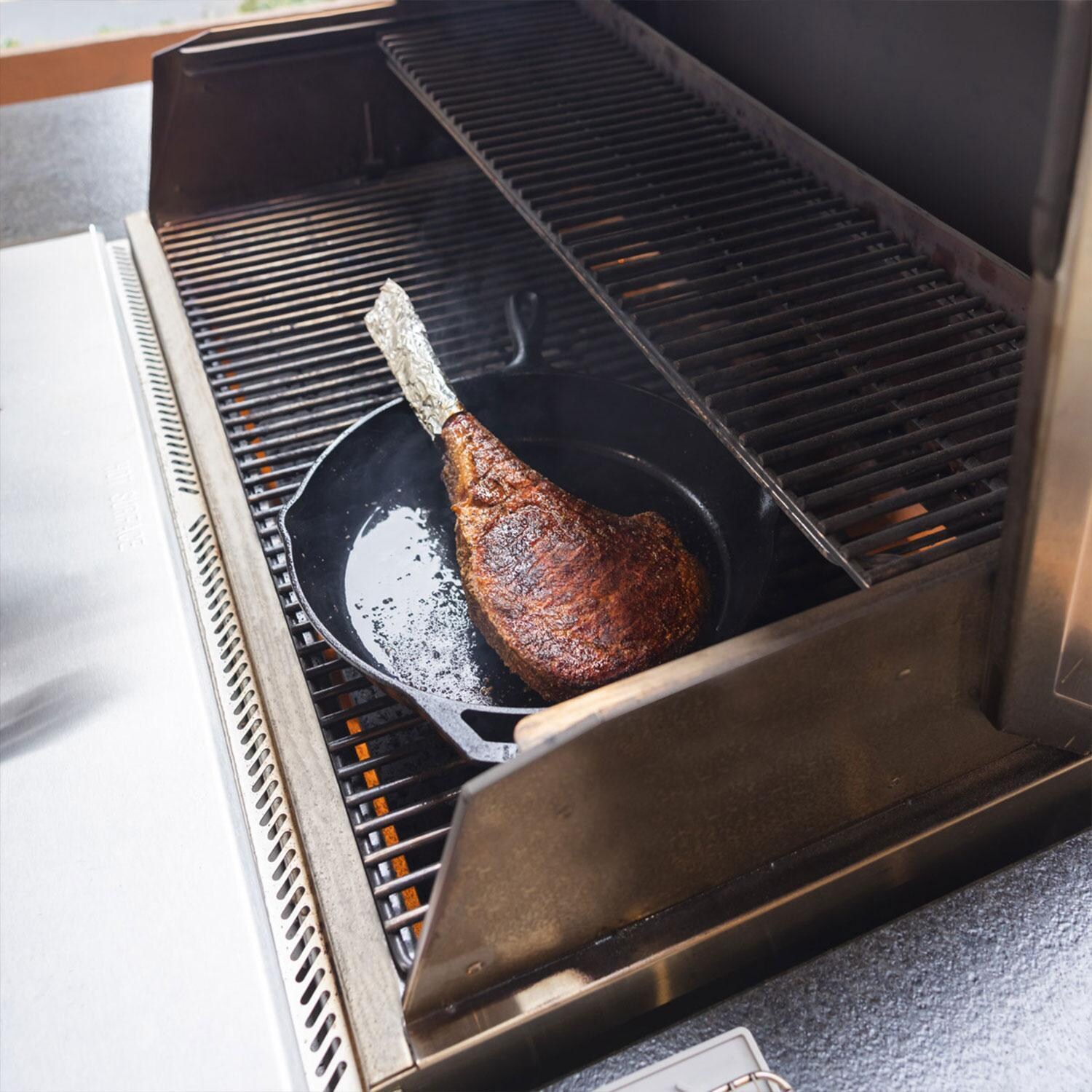 recteq RT-1300 E-Series Built-In 1300 Wood Pellet Grill - Ribeye on Pellet Grill - Lifestyle thumbnail