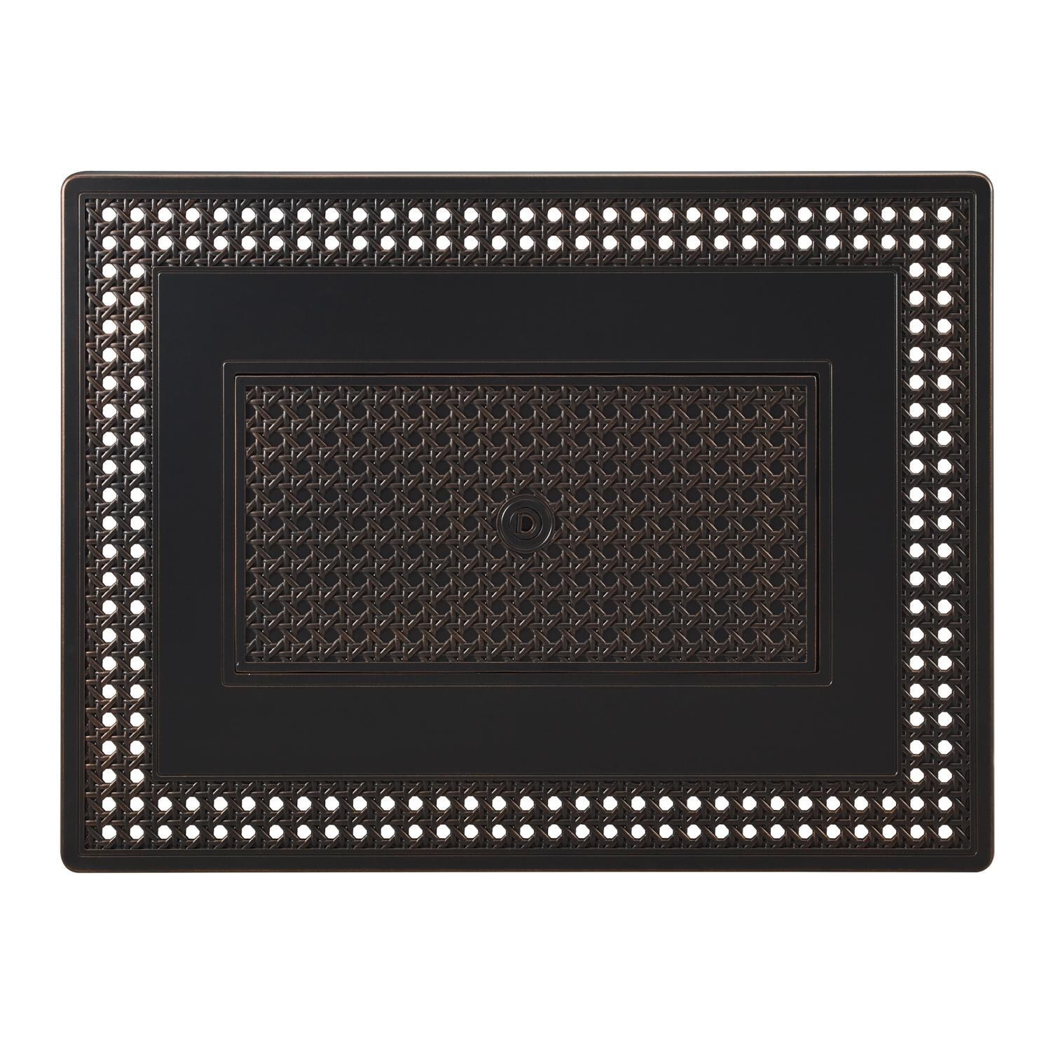 Ultimate Patio 63181 Lion Sands 48-Inch Rectangular Aluminum Propane Gas Fire Pit - Top View thumbnail