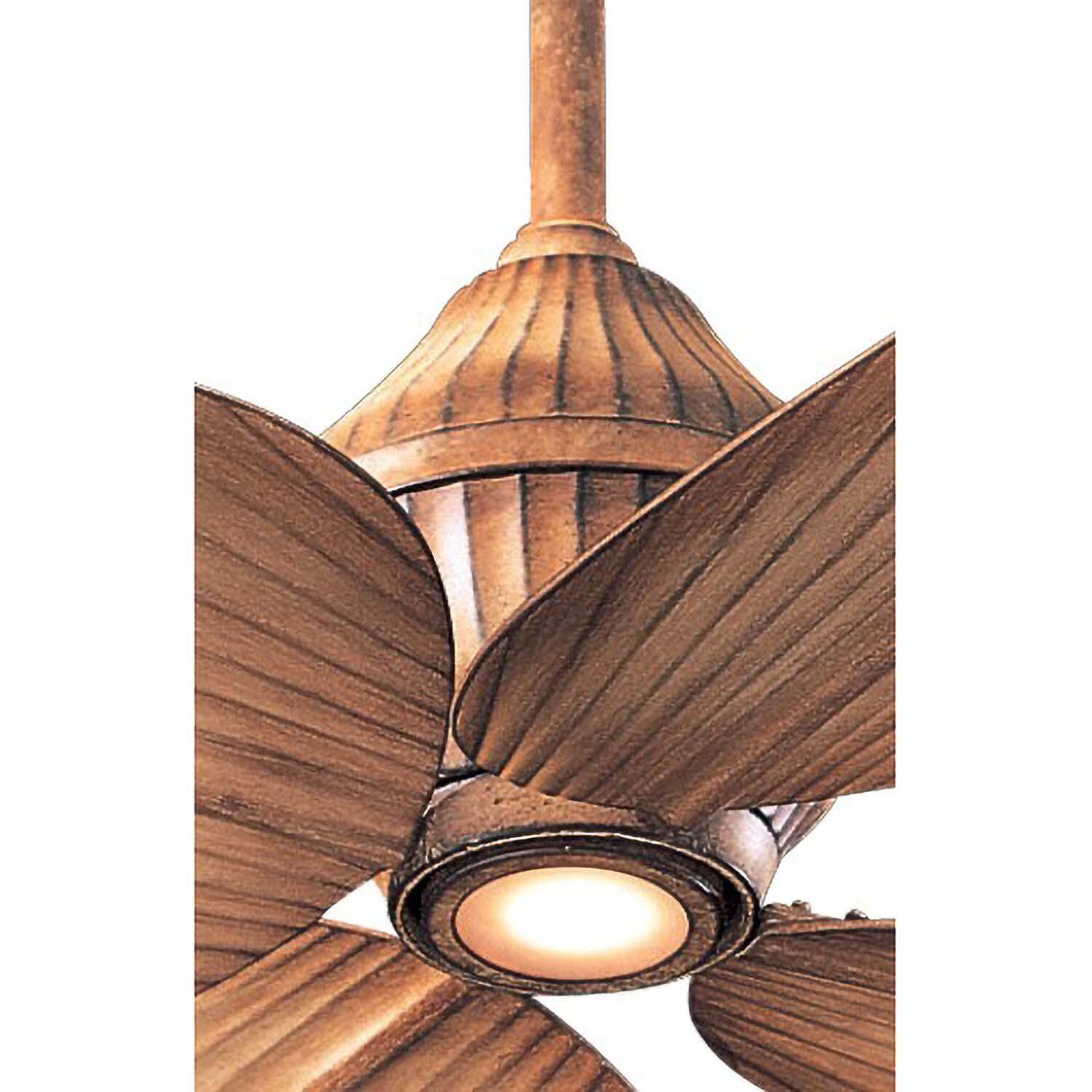 Minka-Aire F581L-BG Gauguin 52-Inch 4-Blade LED Ceiling Fan in Bahama Beige Finish w/ Bahama Beige Blades & Integrated Light - Close Up thumbnail