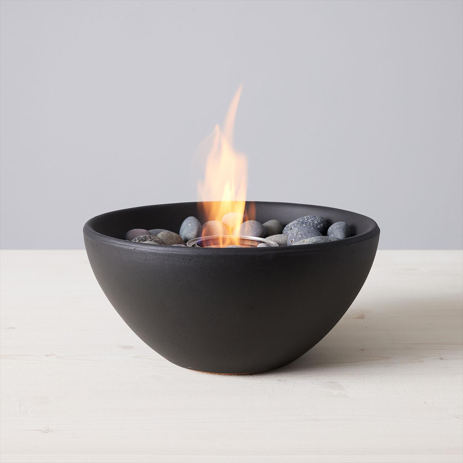 TerraFlame Basin Table Top Fire Bowl Gel Fuel Stone Cast Comex