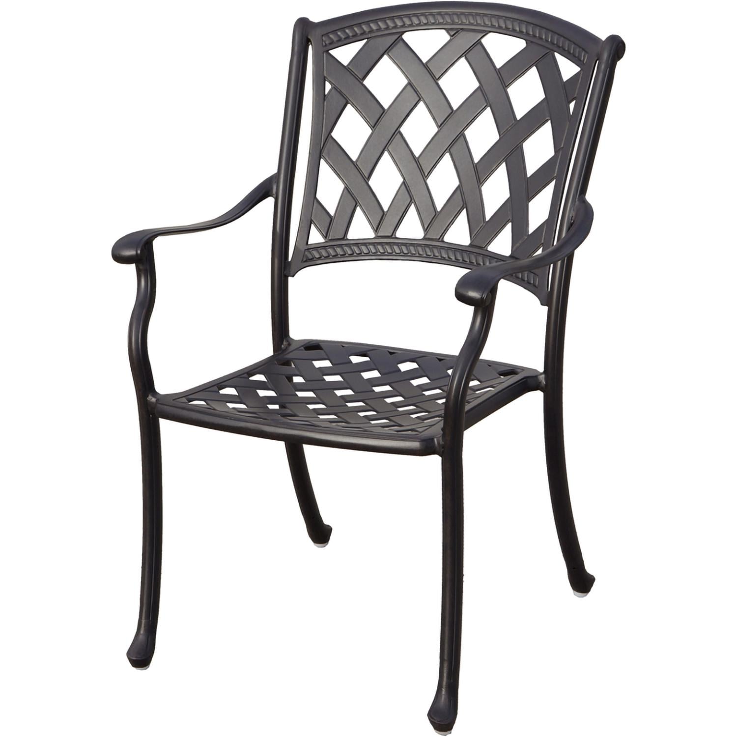 Darlee B/201630-9PCR-88W Ocean View 9 Pc Cast Aluminum Dining Set w/ Rockers in Antique Bronze - Dining Chair - White Background thumbnail