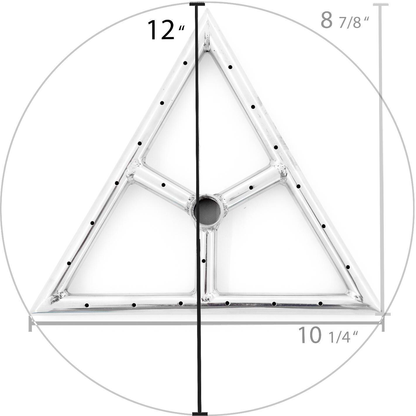 Propane Triangle BBQGuys Signature 12-Inch Propane Triangle Burner - Stainless Steel ...
