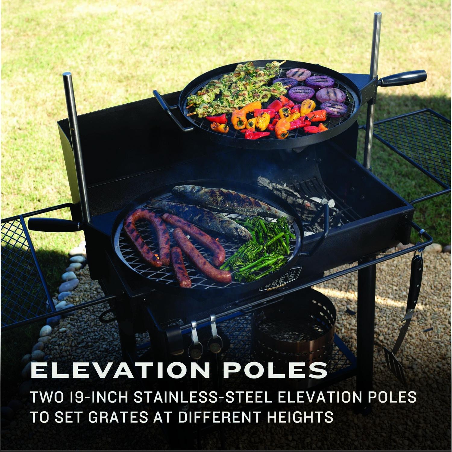 Oklahoma Joe's 23302166 Firecraft Series Barrel - Elevation Poles - Detail thumbnail