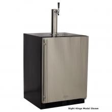 Marvel 24-Inch Left Hinge Single Tap Beer Dispenser / Kegerator - Stainless Steel - ML24BSS2LS image