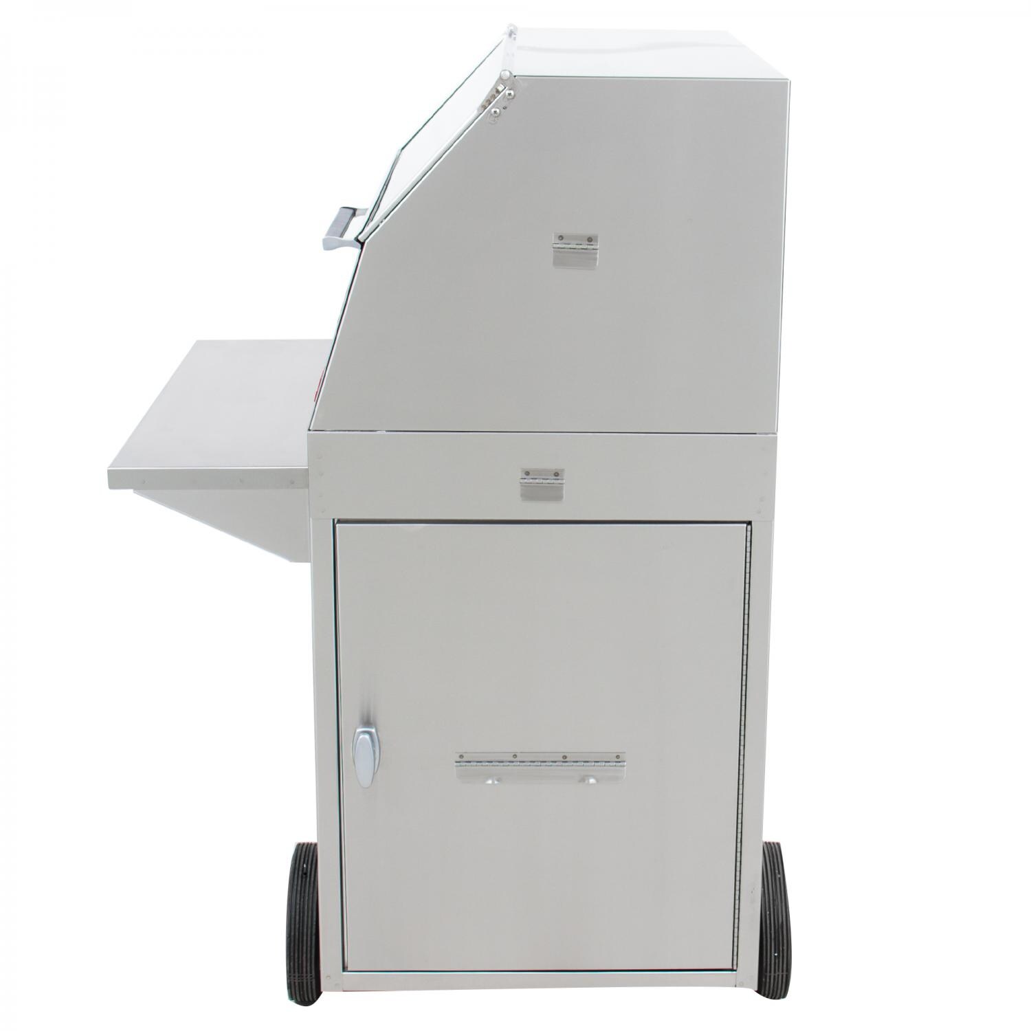 Hasty-Bake Gourmet Stainless Steel Charcoal Grill - Side View thumbnail