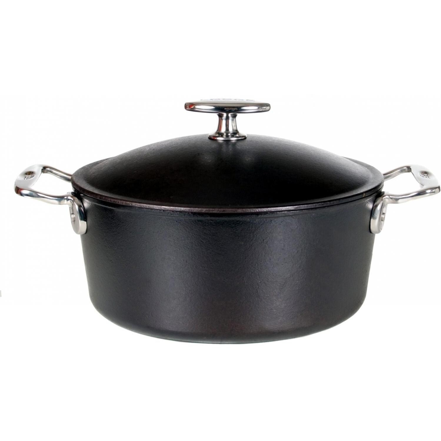 Lodge 4.5 Quart Signature Series Seasoned Cast Iron Dutch Oven SS10D