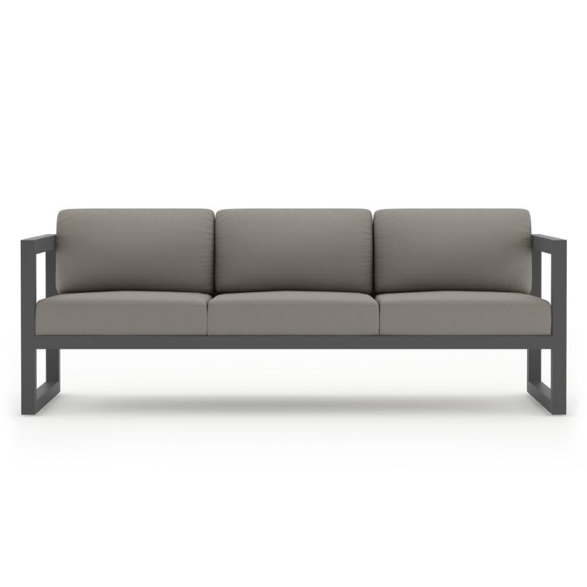 Misty Cove 2 Piece Seating Set In Slate w/Canvas Charcoal Cushions by Lakeview - Sofa - White Background thumbnail