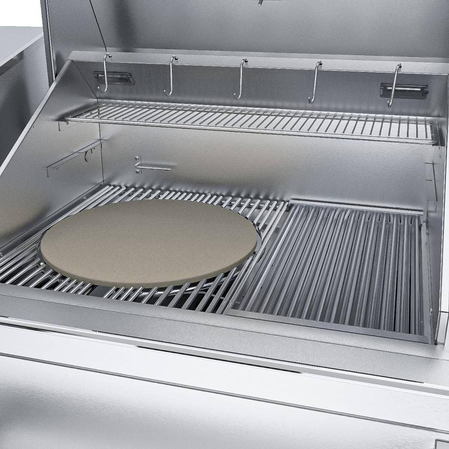 Sunstone Grills SUNPLT40 40 Inch Electric Pellet Grill W/ Cold Smoker - Pizza Stone Accessory - White Background thumbnail