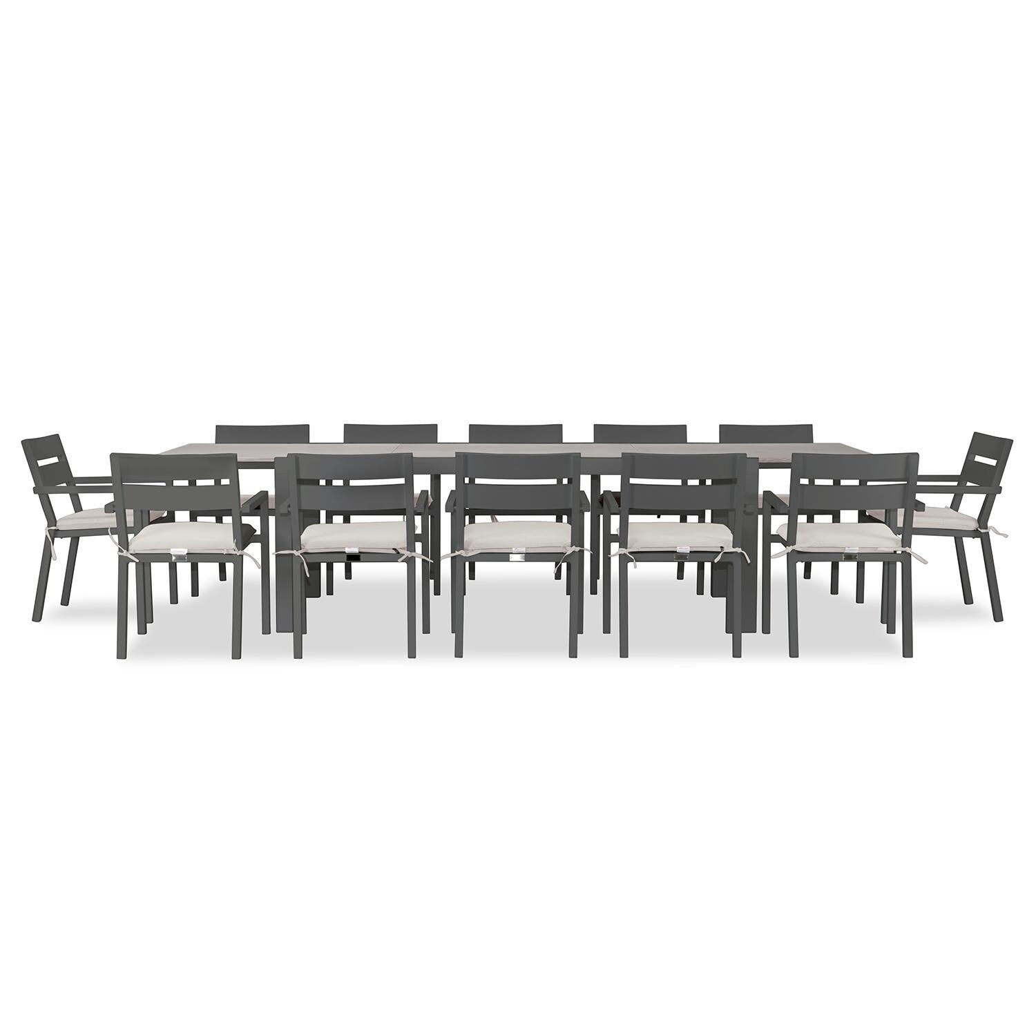 Calm Bay 13 Pc Extendable Dining Set in Slate/Cast Silver by Lakeview - White Background 3 thumbnail