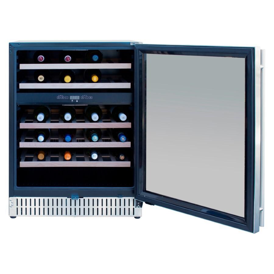 American Made Grills AMG-RFR-24WD 24-Inch Outdoor Rated Dual Zone Wine Cooler - Full Open Front View thumbnail