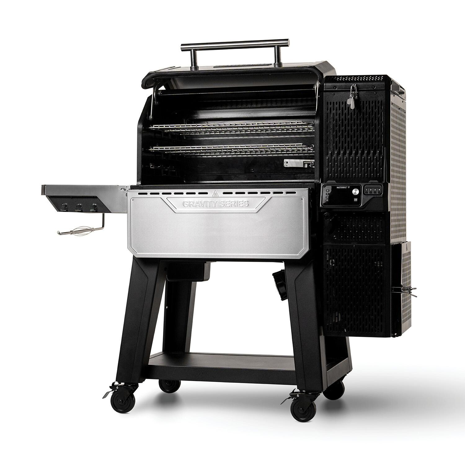 Masterbuilt MB20041223 Gravity Series XT Digital Charcoal Grill + Smoker - Open - White Background thumbnail