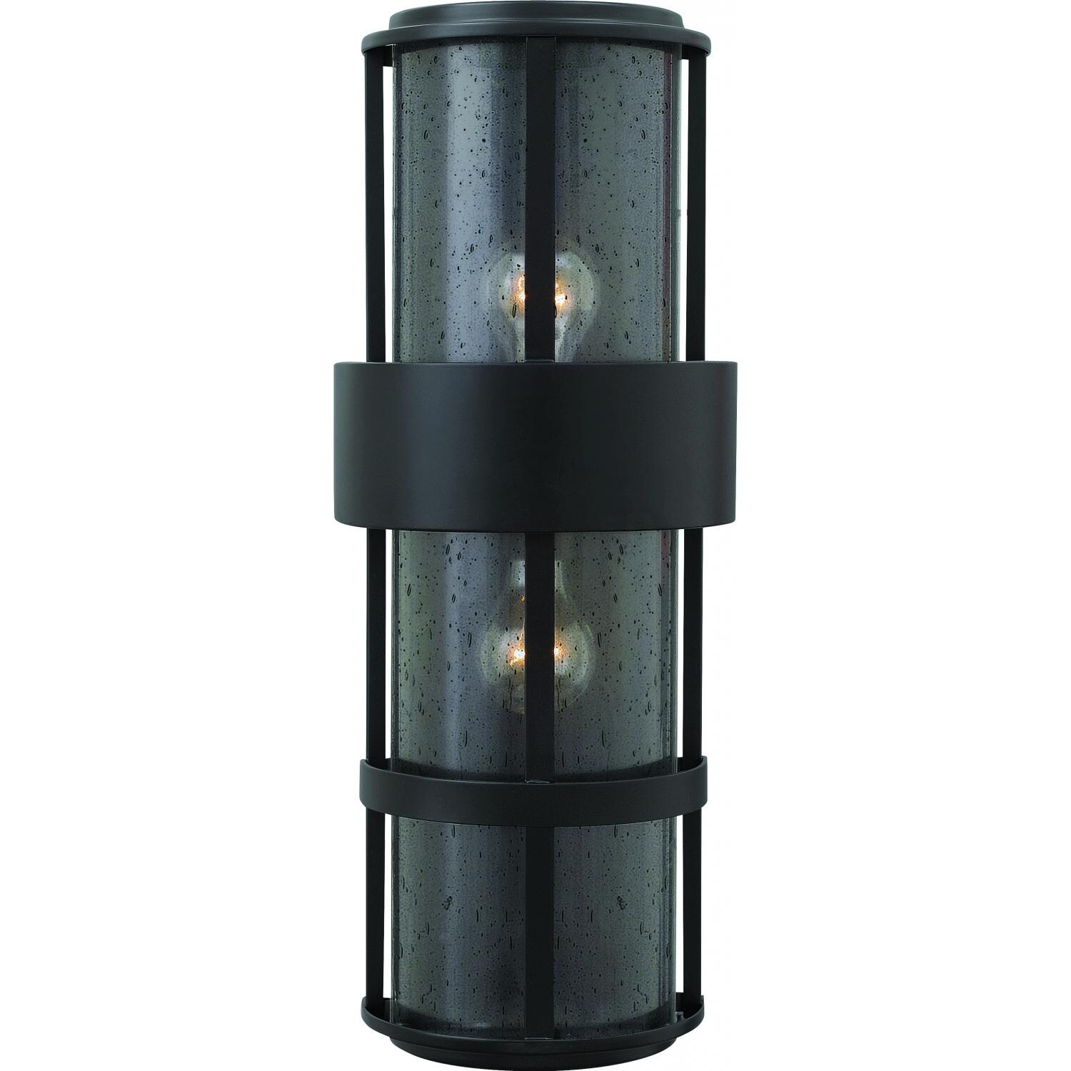 Hinkley Lighting Saturn 1909SK 75W Two Light Outdoor Wall Sconce - Satin Black thumbnail