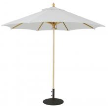 Galtech 9 Ft. Commercial Octagonal Hardwood Patio Market Umbrella W/ Push Lift - Light Wood W/ Canvas Sunbrella image
