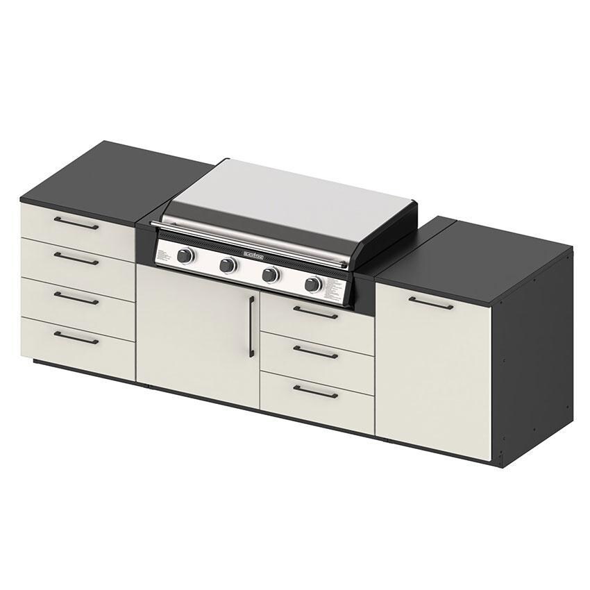 Blackstone KT23025 11 1/2 Inch Outdoor Kitchen Module Set w/ 36 Inch Built-In Griddle - Display - White Background thumbnail