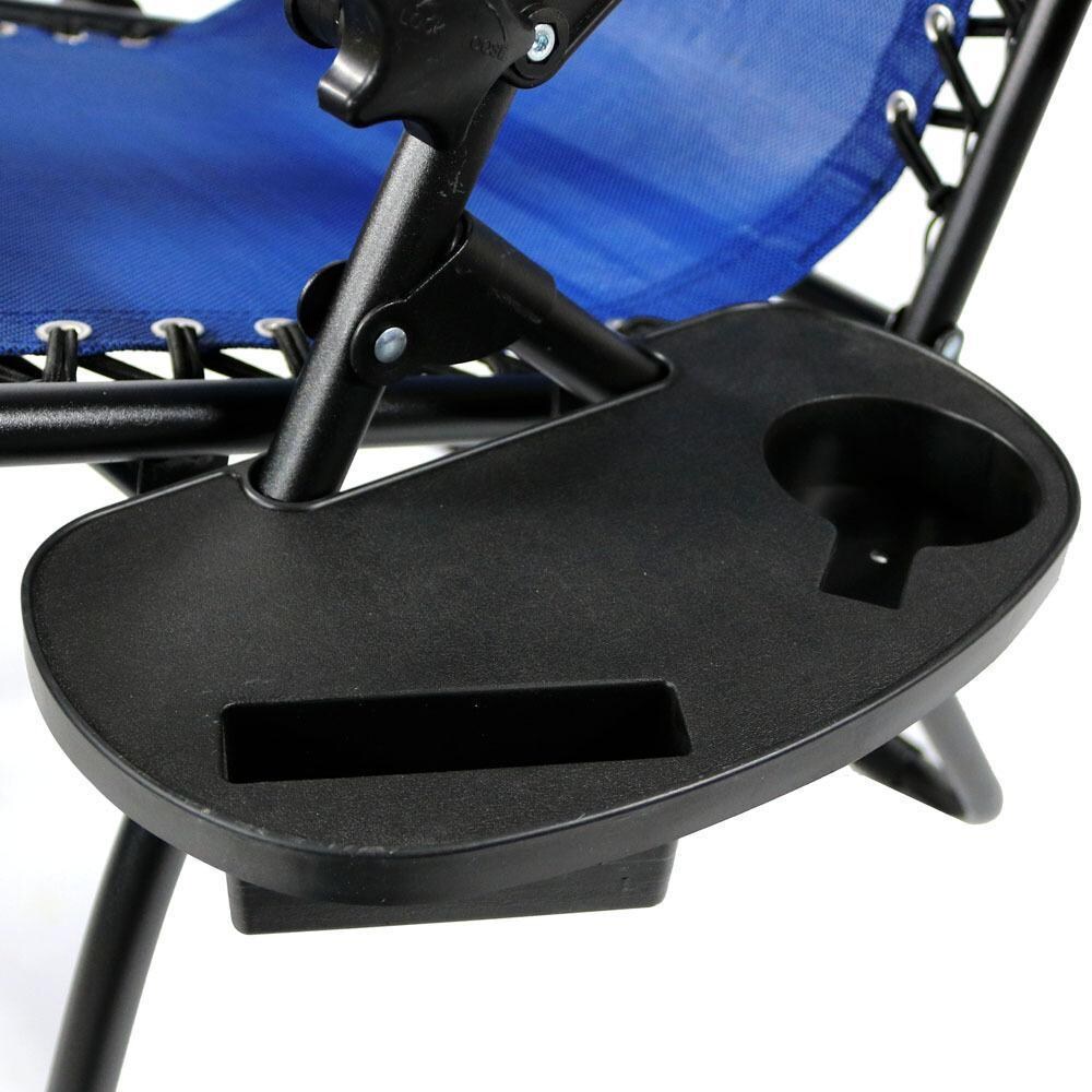 Ultimate Patio Navy Blue Oversized Zero Gravity Lounge Chair W/ Pillow & Cup Holder - Cup Holder - Detail thumbnail