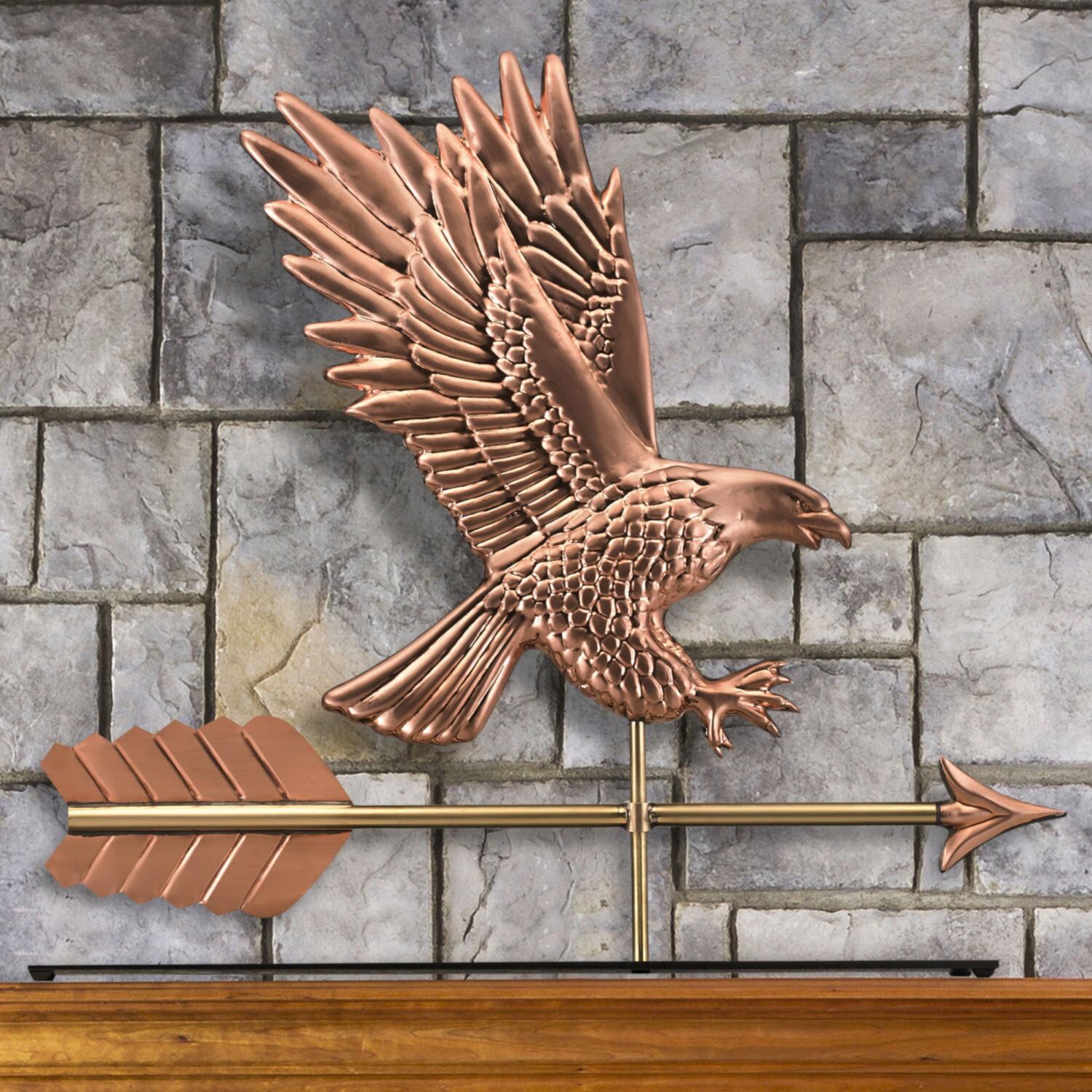 American Eagle Table Top Sculpture By Good Directions - Polished Copper