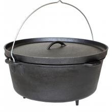 Cajun Classic 16-Quart Seasoned Cast Iron Camp Pot With Legs - GL10465S image