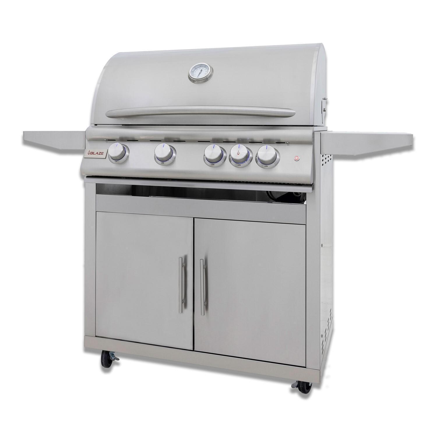 Blaze LTE+ 32-Inch 4-Burner Propane Gas Grill w/ Lift-Assist Hood & Rear Infrared Burner - BLZ-4LTE3-LP