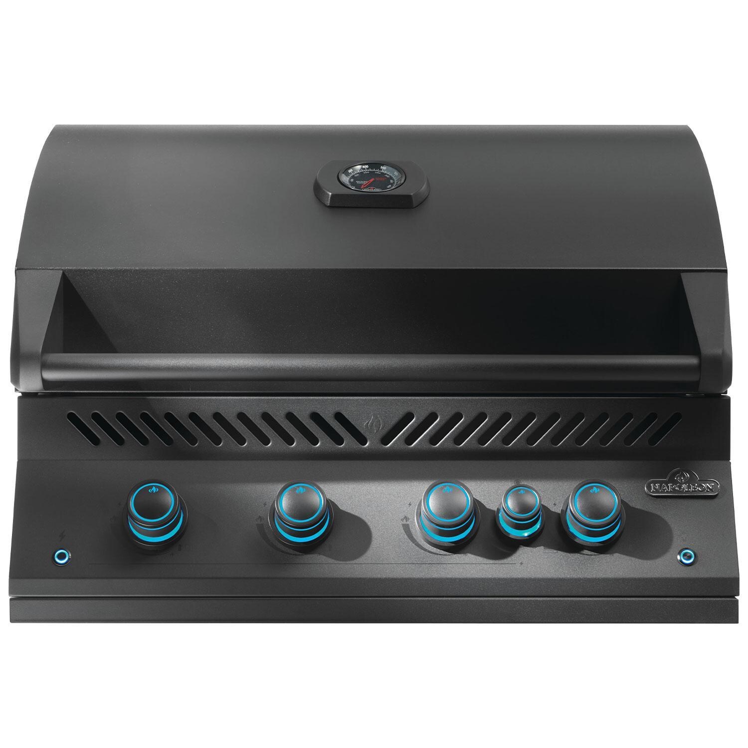 Napoleon Built-In 700 Series 32-Inch Propane Grill w/ Infrared Rear Burner & Rotisserie Kit - Matte Black - BIG32RBPMK-1