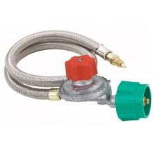 Bayou Classic 36 Inch High Pressure Stainless Braided Propane Hose And 5 PSI Adjustable Regulator image
