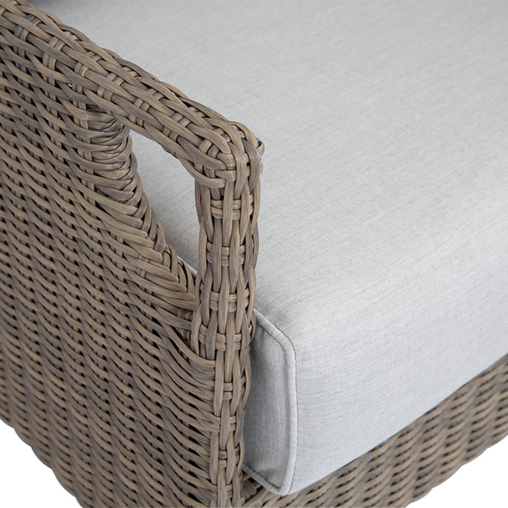Sunset West - 2301-21-40433 - Ibiza Resin Wicker Patio Club Chair W/ Sunbrella Cast Silver Cushions - Front Corner Closeup thumbnail