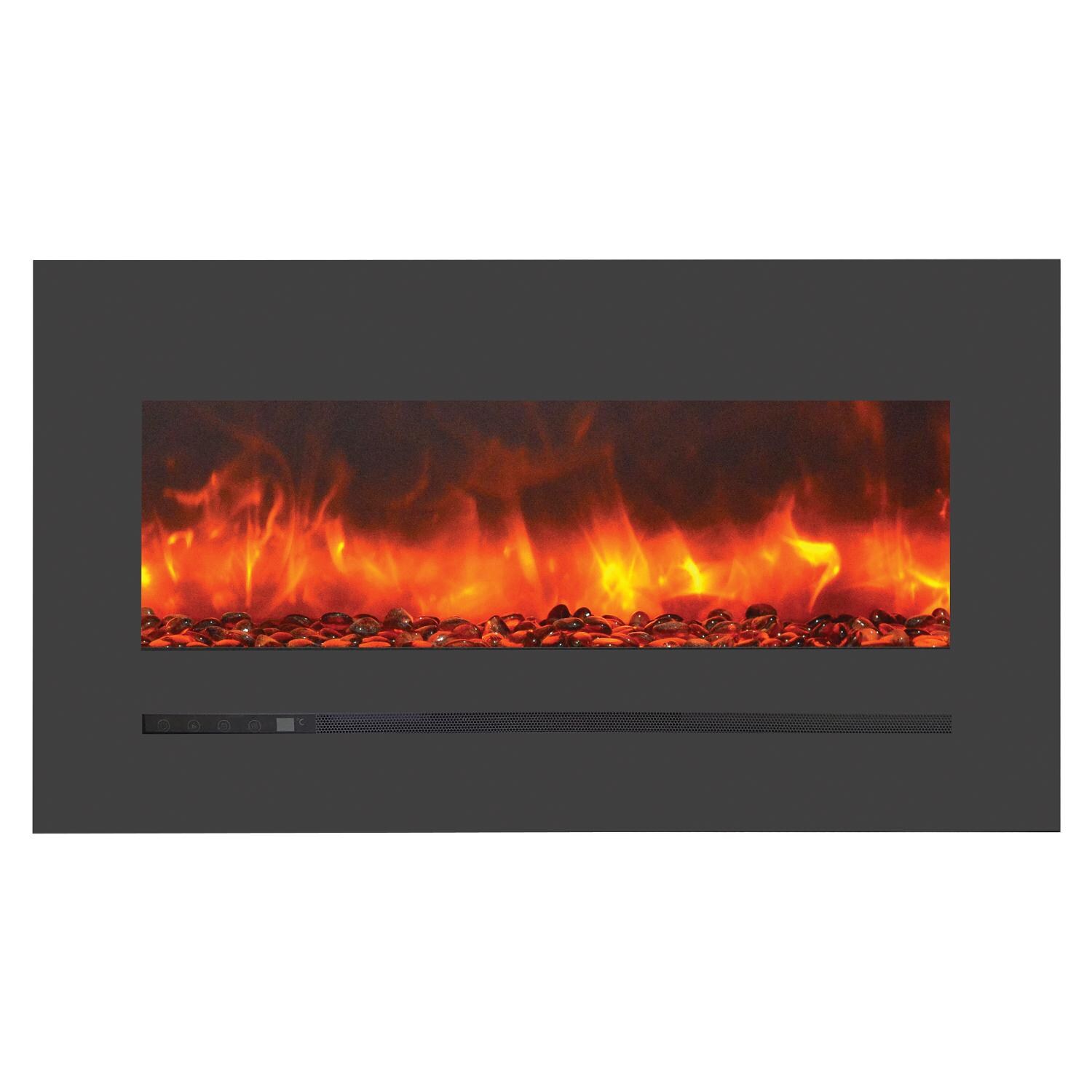 Sierra Flame by Amantii 34-inch Wall Mount/Flush Mount Electric Fireplace - Orange thumbnail