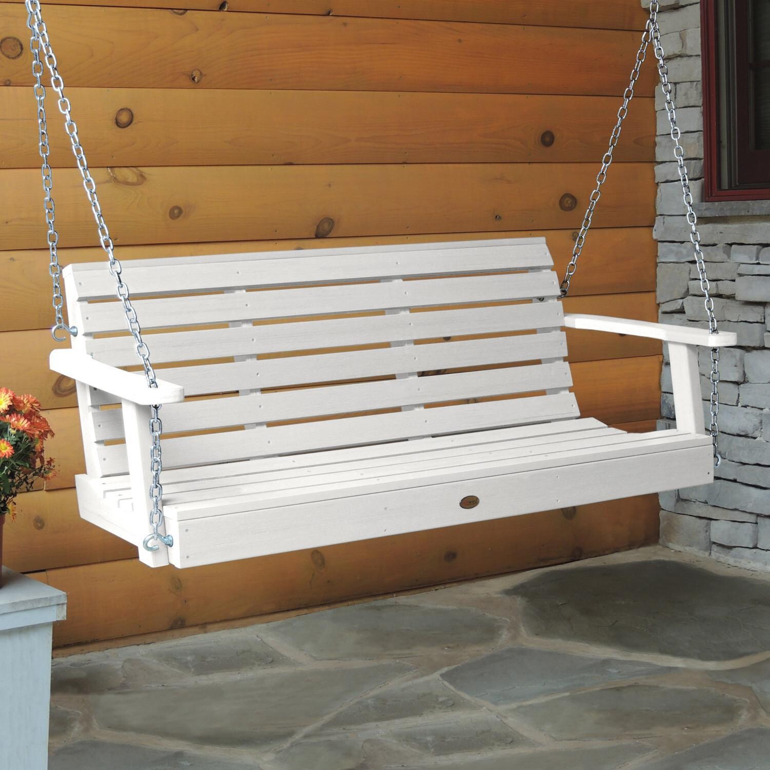 Lakeview Elm Pointe 5-Foot Porch Swing - White thumbnail