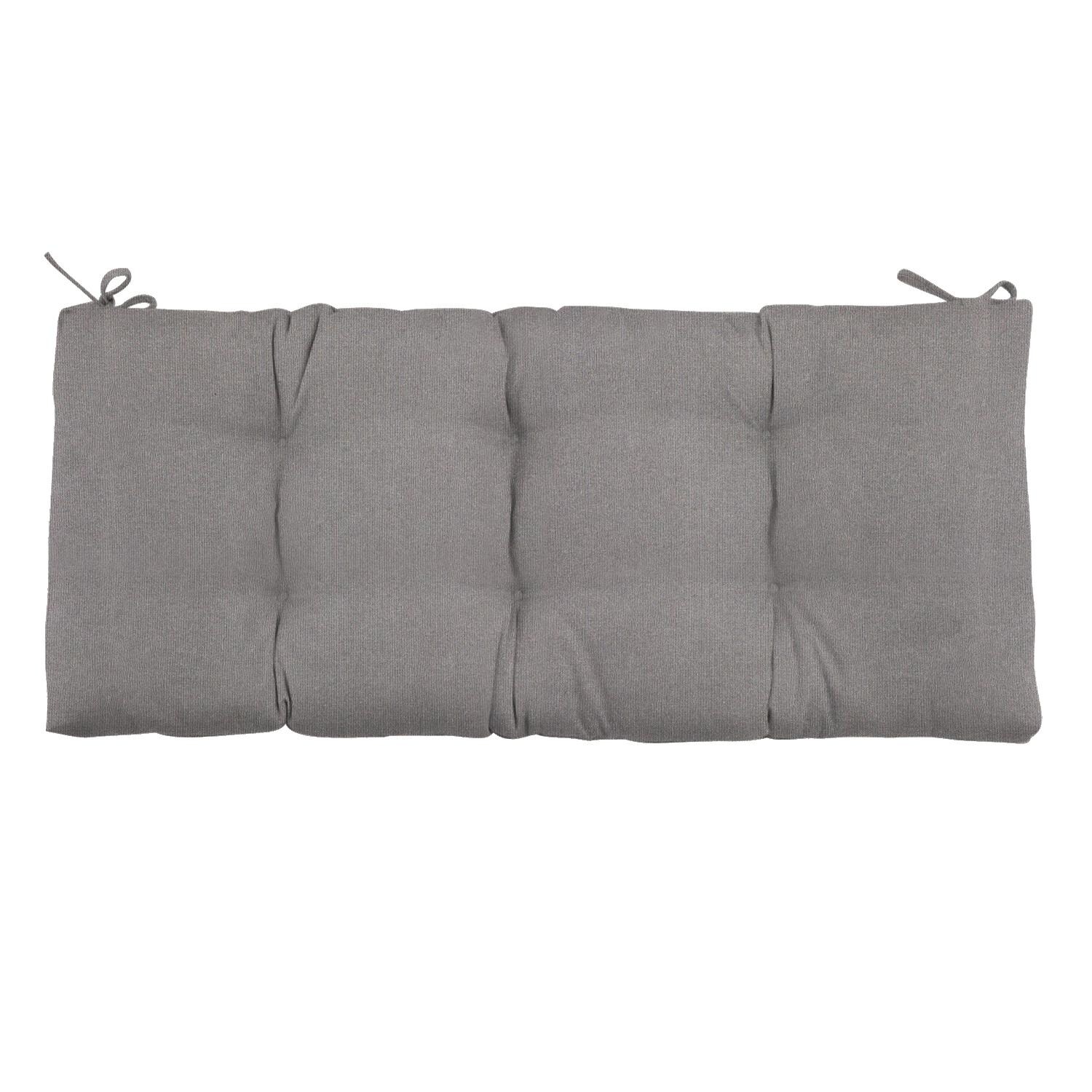 Sunbrella Canvas Charcoal Medium Outdoor Replacement Bench Cushion By UltimatePatio.com - Top View thumbnail