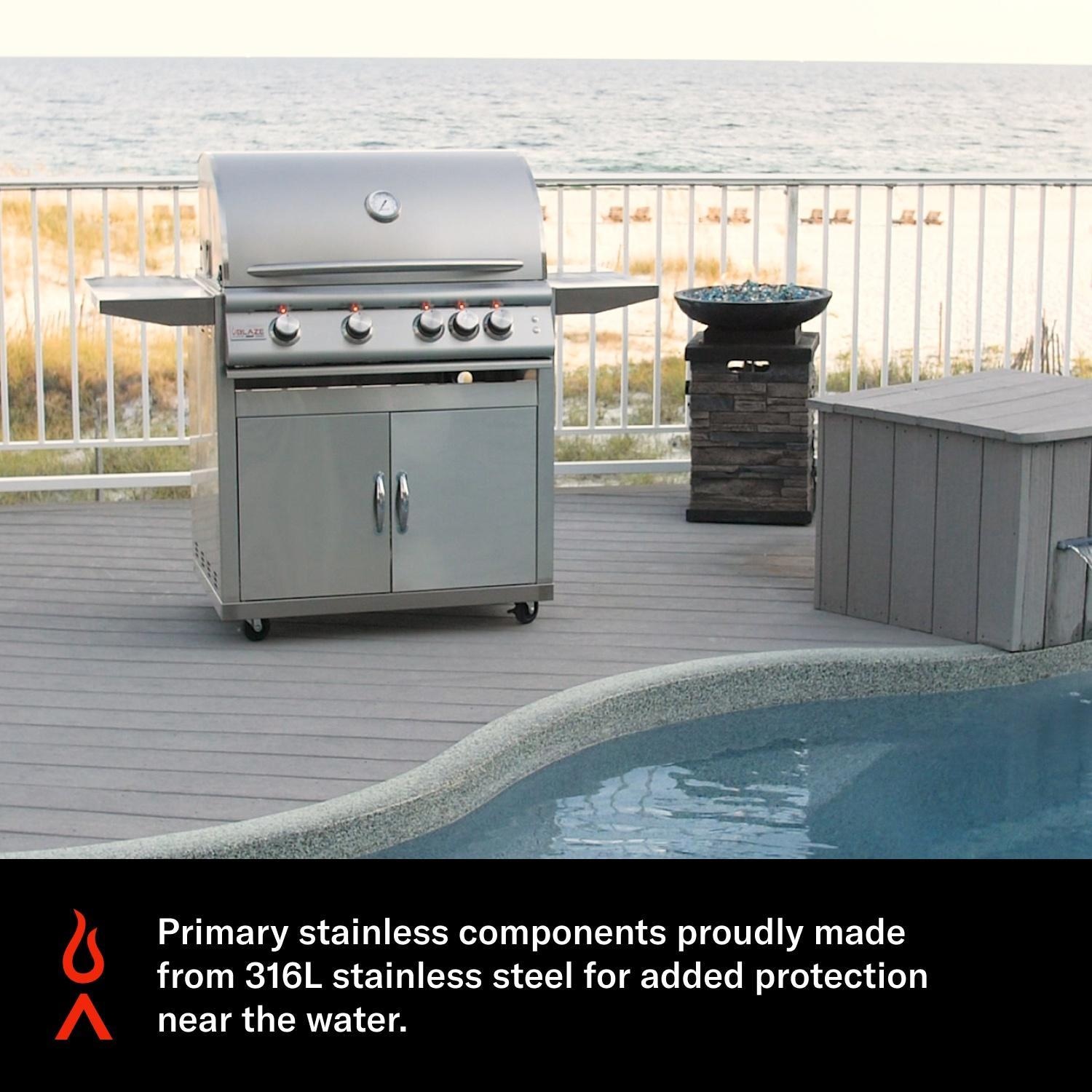 Blaze BLZ-4-CART-SC-MG 32-in Marine Grade Grill Cart - Lifestyle thumbnail
