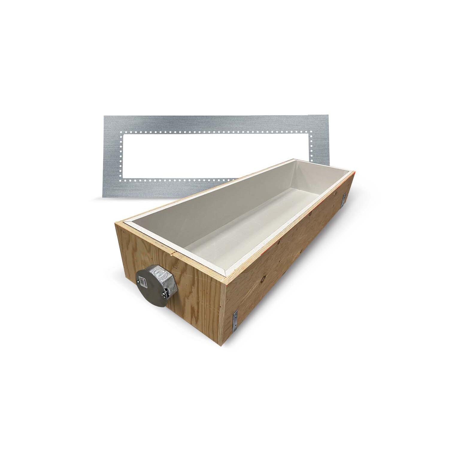 Eurofase 39-in Flush Mount & Fire Rated Box Bundle - Stainless Steel