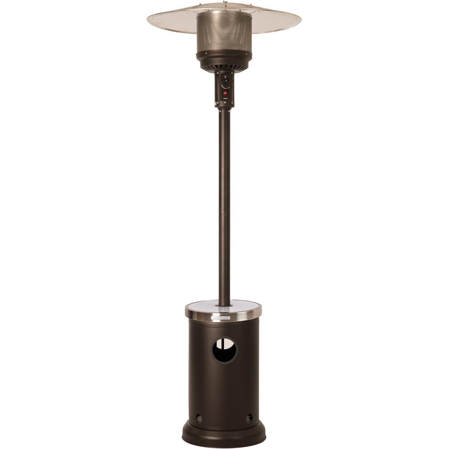 Ultimate Patio SC65263 48,000 BTU Propane Outdoor Patio Heater w/ LED Lighted Table - Mocha - Heater - White Background thumbnail