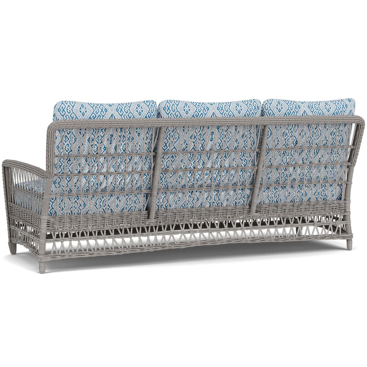 Lloyd Flanders Mackinac Sofa in Putty Finish with Aman Capri Fabric - Rear Left thumbnail