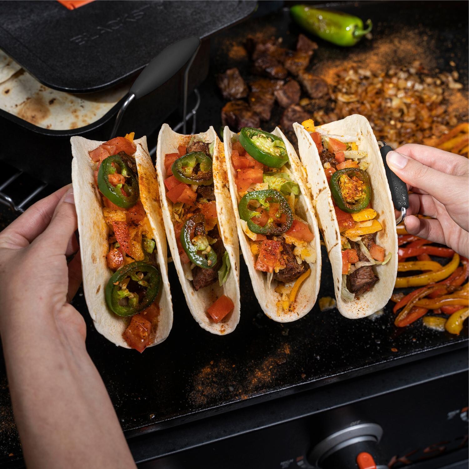 Blackstone 5626 Taco Kit - Taco Rack w/ Tacos - Lifestyle thumbnail