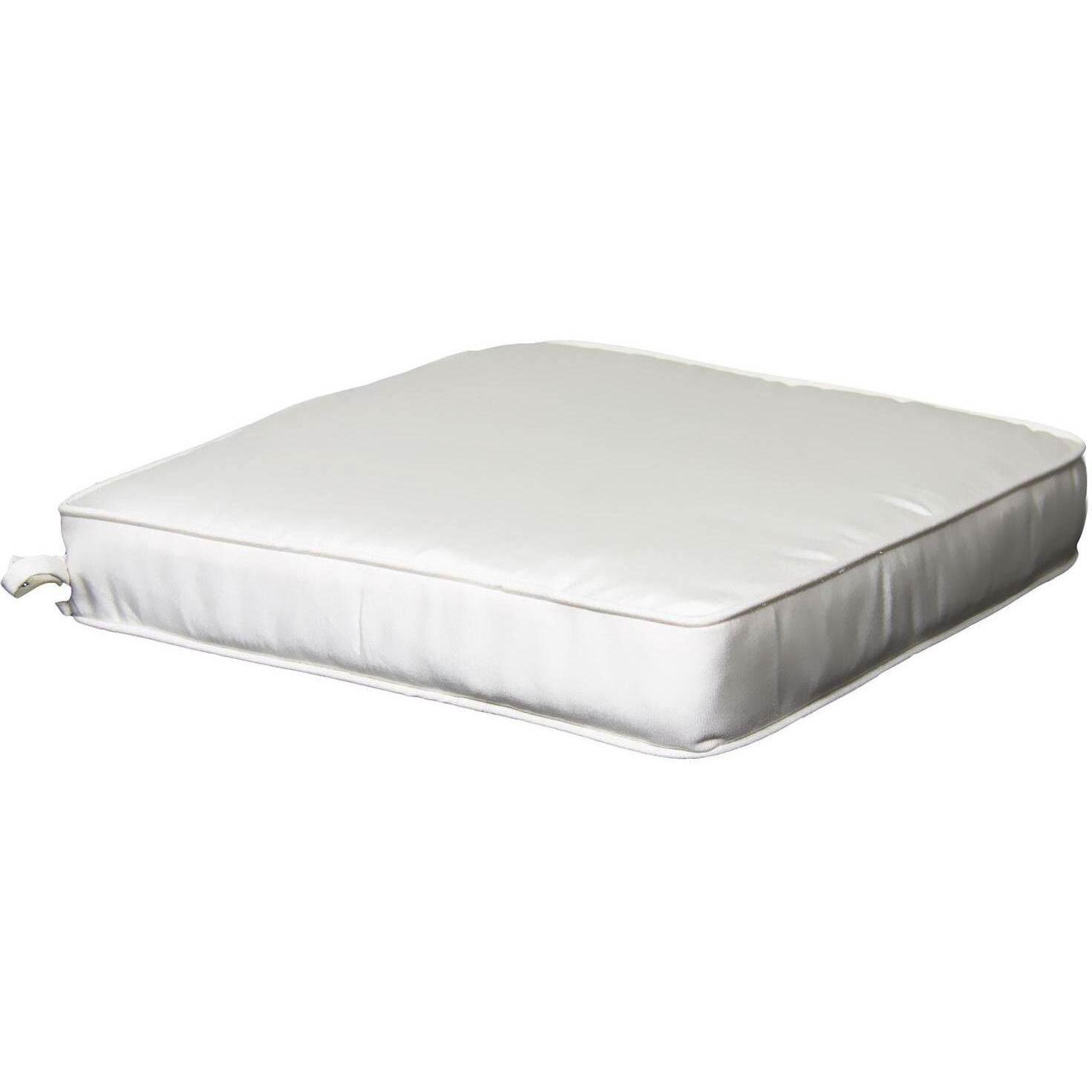 Medium Replacement Seat Cushion With Piping - Canvas Natural thumbnail