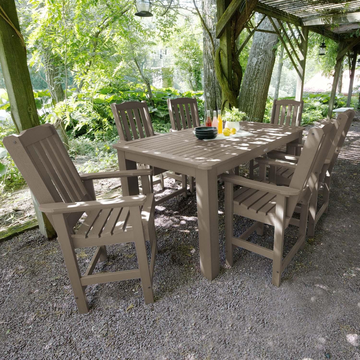 Hart Lane 7 Pc Rectangular Counter Height Dining Set in Woodland Brown By Lakeview Outdoor Designs - Lifestyle thumbnail