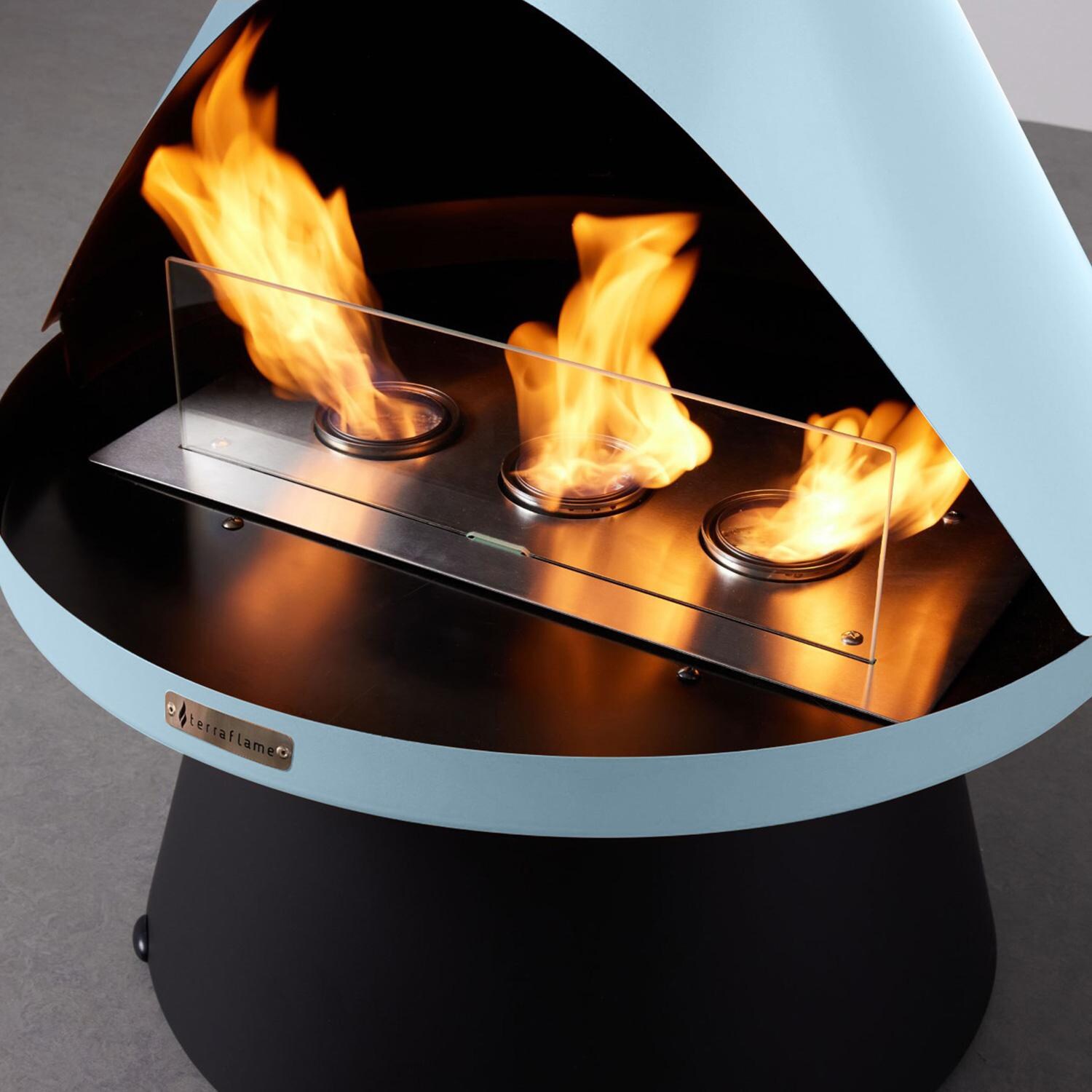 TerraFlame Lloyd Modern Gel Fuel Fireplace - Sky Blue - Detail thumbnail