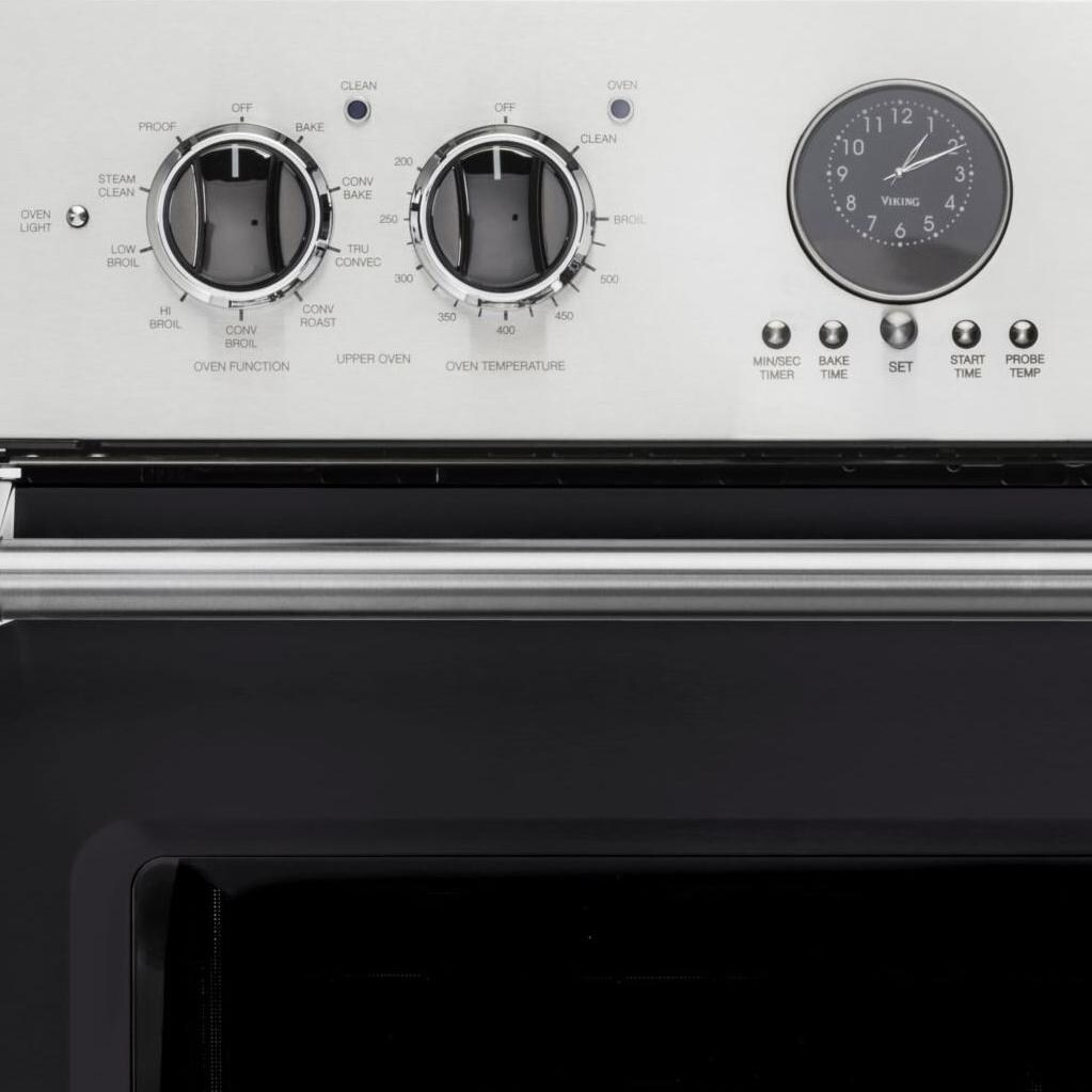 Viking Professional 5 Series Premiere 30-Inch Convection Electric Double Oven - Close-up of Controls thumbnail