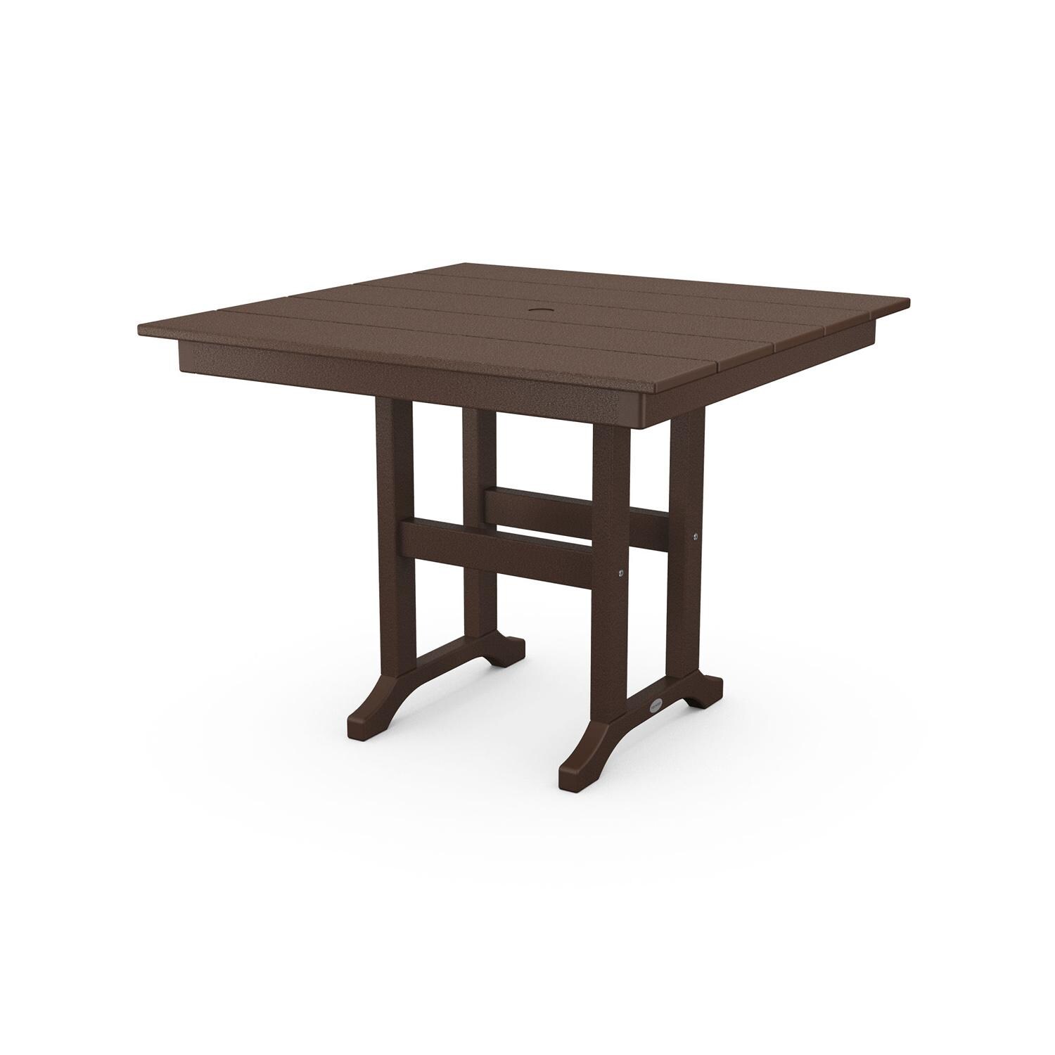 POLYWOOD 37-Inch Farmhouse Dining Table - Mahogany thumbnail