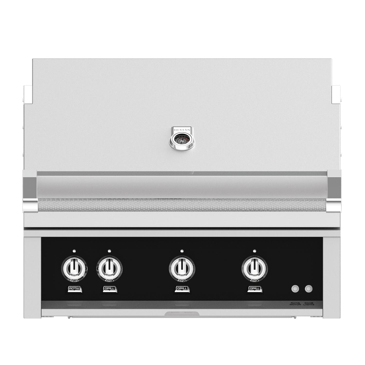 Hestan 36-Inch Built-In Natural Gas Grill W/ Rotisserie - Stealth - GABR36-NG-BK thumbnail