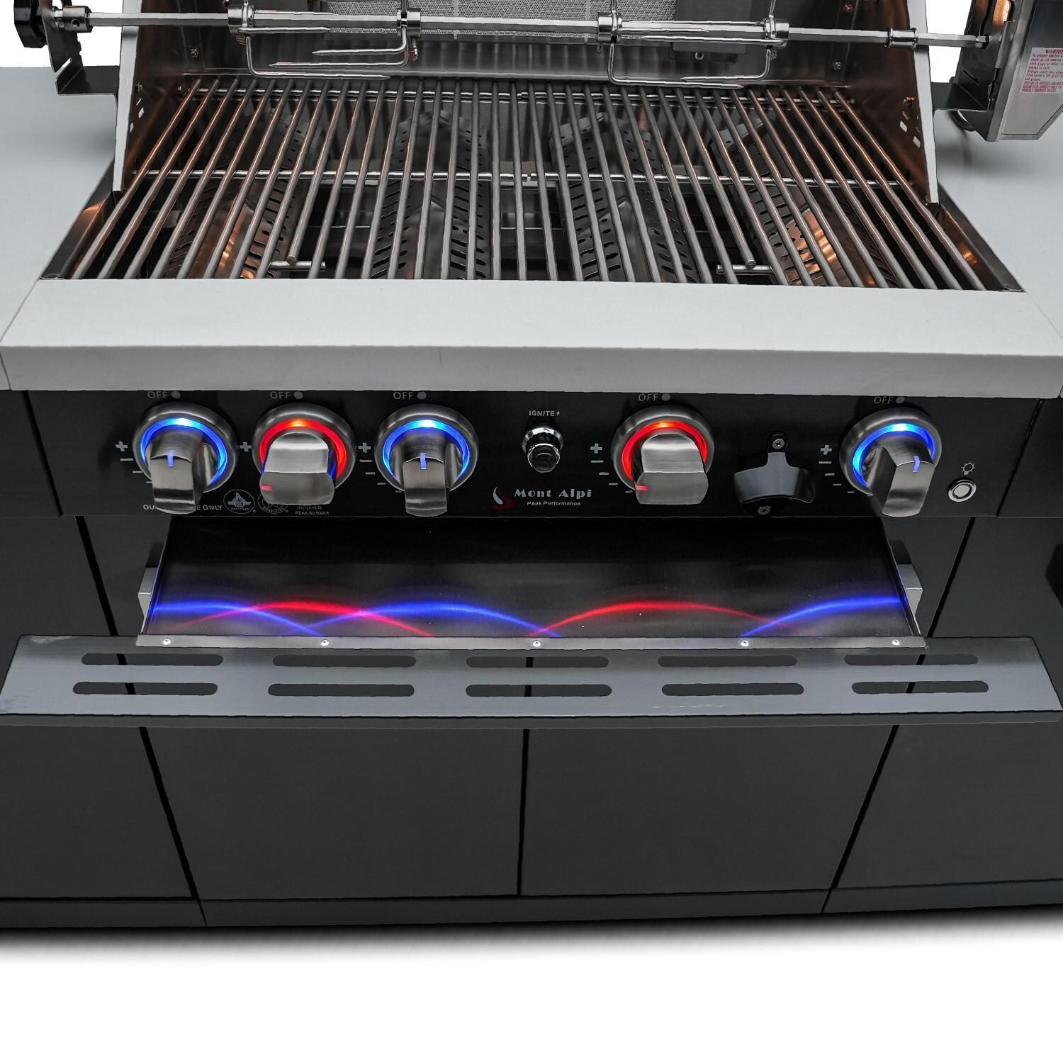 Mont Alpi - MA-957 - Natural Gas Grill Island - Black Stainless Steel - Pull Out Drip Tray - Detail thumbnail