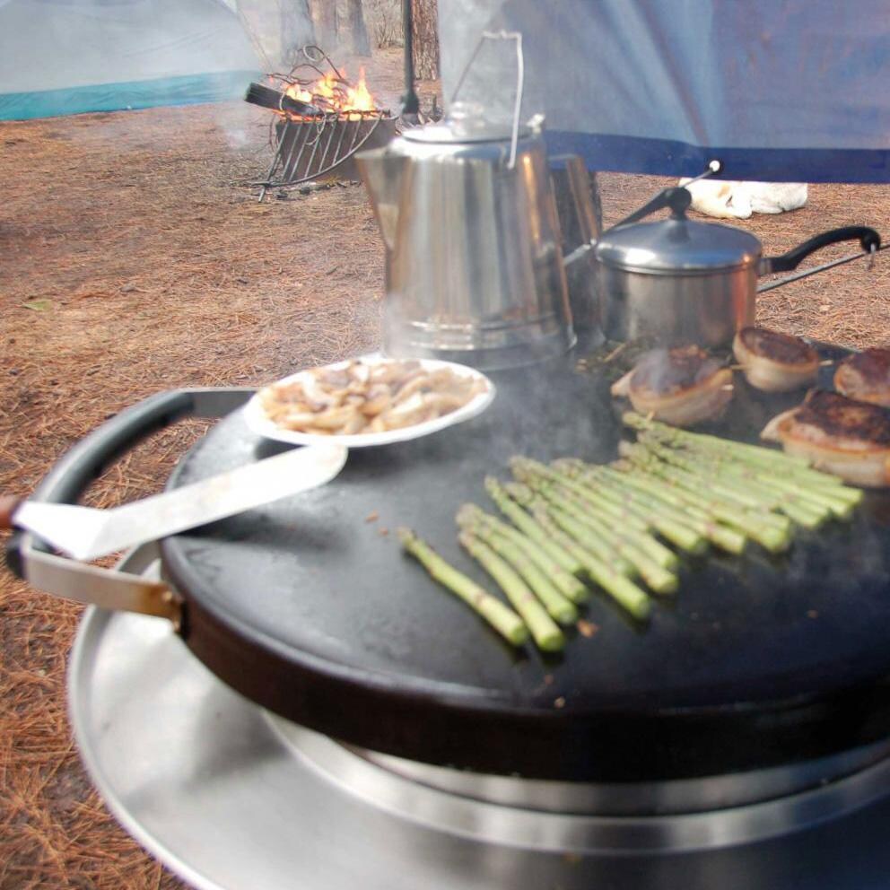 EVO 10-0021-LP Professional Tabletop Flattop Propane Gas Grill w/ Non-Stick Ceramic Clad Coating - Camping - Lifestyle thumbnail