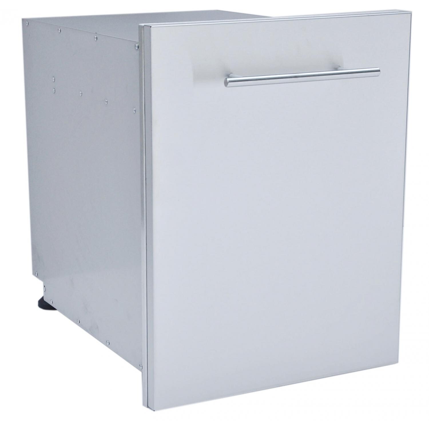 Sunstone Designer Series Raised 18-Inch Roll-Out Trash Bin - Angled View thumbnail